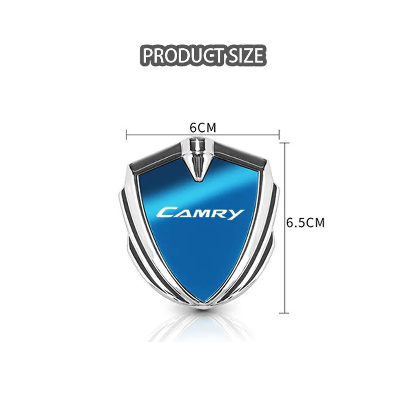 For Toyota Camry 8th gen xv70 acv70 xv50 2015 2024 2025 Interior Key Accessories Car Body Metal Shield 3D Emblem Sticker Badge