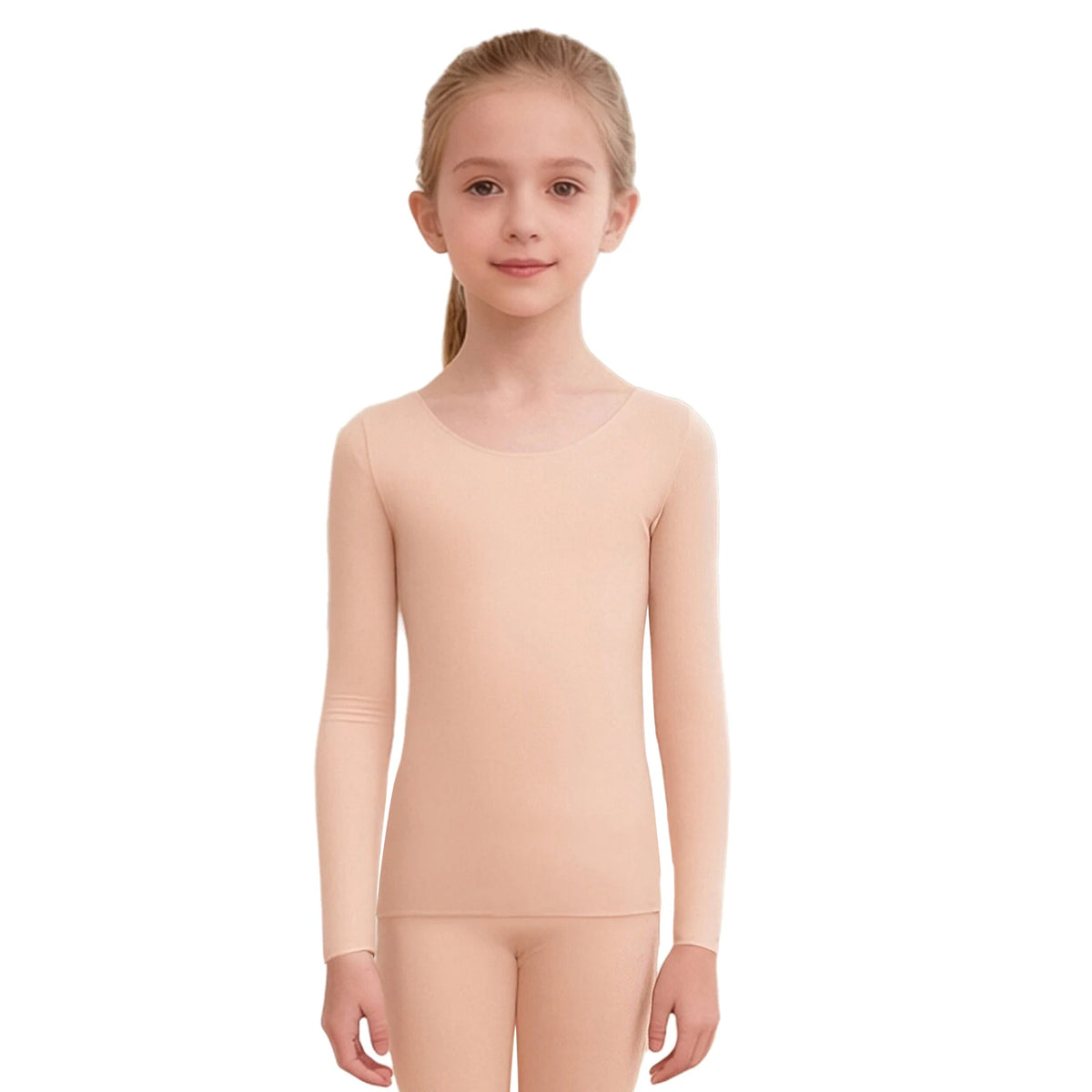 Girls Seamless Thermal Top - Long Sleeve Base Layer for Dance Practice - photo 2