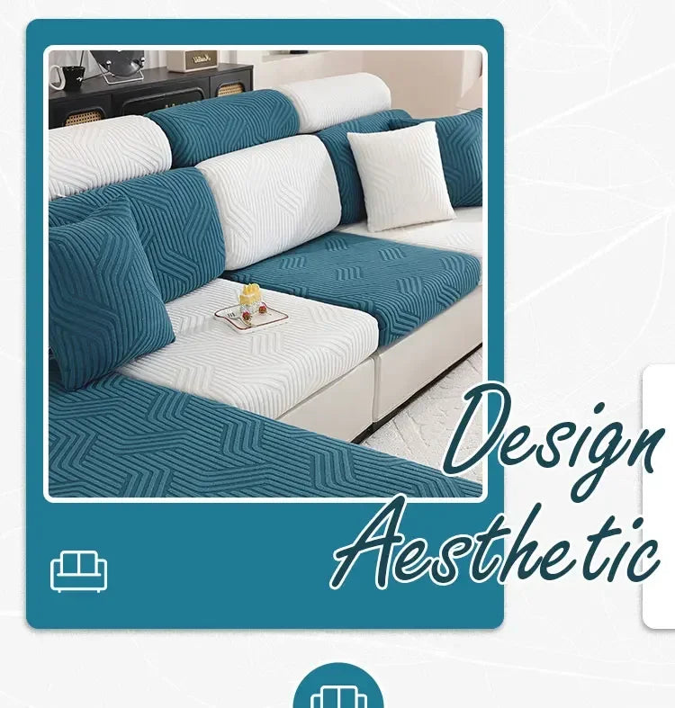 Jacquard Sofa Seat Covers Thickened Stretchable Sofa Covers Elastic Sofa Seat Cushion Covers Spandex Furniture Protective Covers