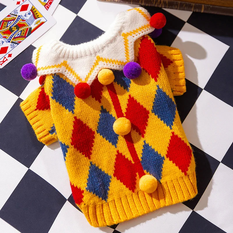 Plaid Dog Sweater and Hat Set - Warm Winter Outfit for Small Pets - photo 8