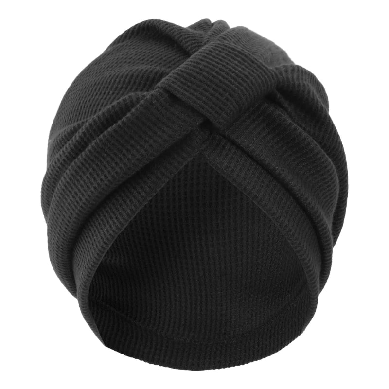 Women's Waffle Cotton Head Scarf Hat