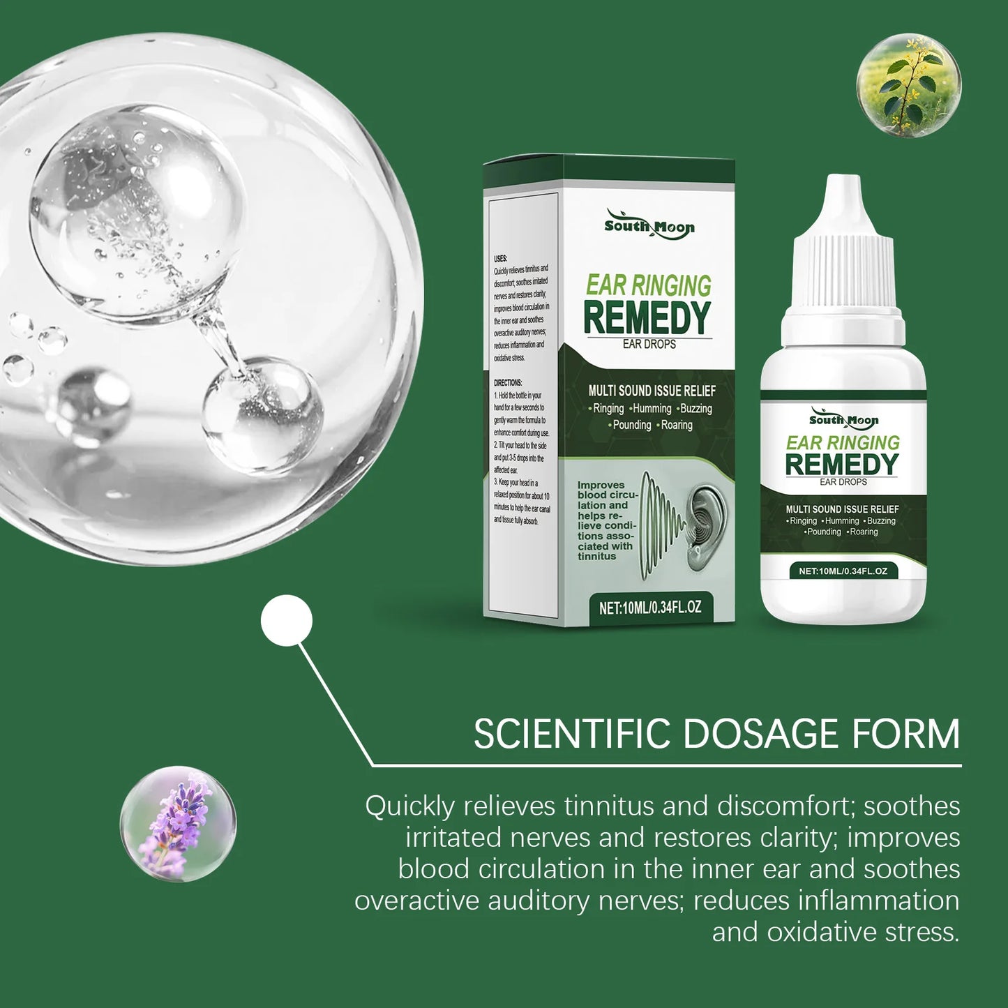 Herbal Ear Cleansing Drops — Gentle Earwax Softening & Ear Care