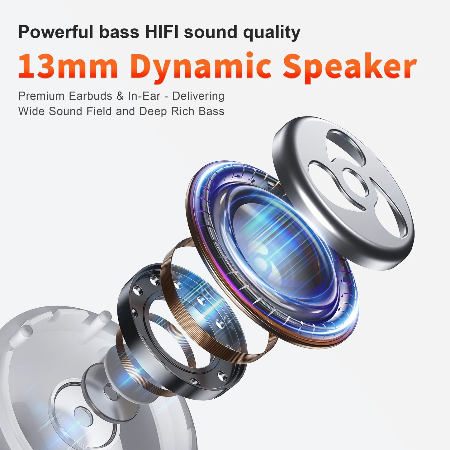 Wireless Earphones QERE E28 NEW TWS Bluetooth 5.3 HD Microphone HIFI Headphone 13mm Driver Low Latency gaming waterproof Earbud