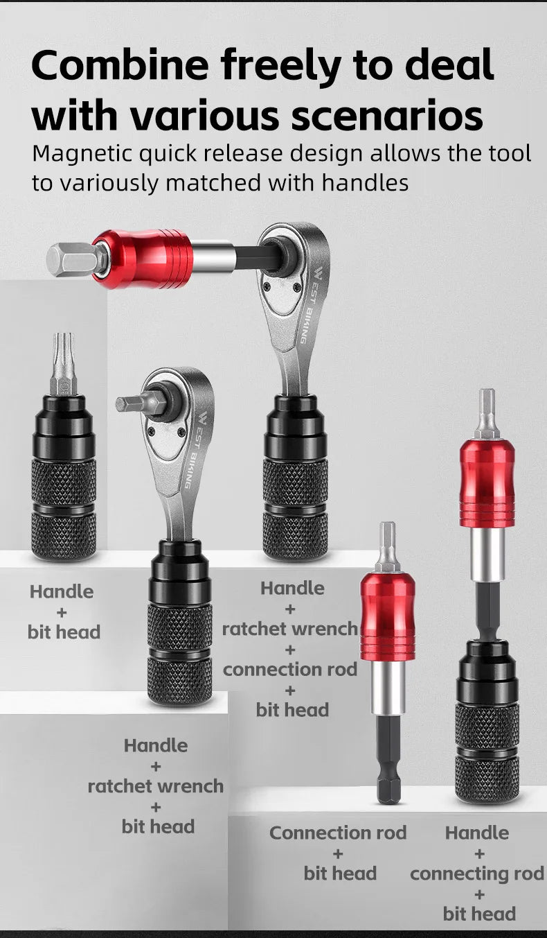 WEST BIKING Professional Bike Tools Portable Ratchet Wrench kit Tire Lever Mini Pump Multifunction Tools Road Bike MTB Accessory