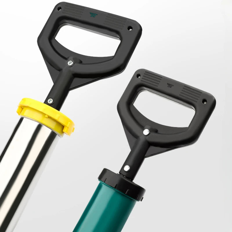 Stainless Steel Cement Caulking Gun with Round and Flat Nozzles
