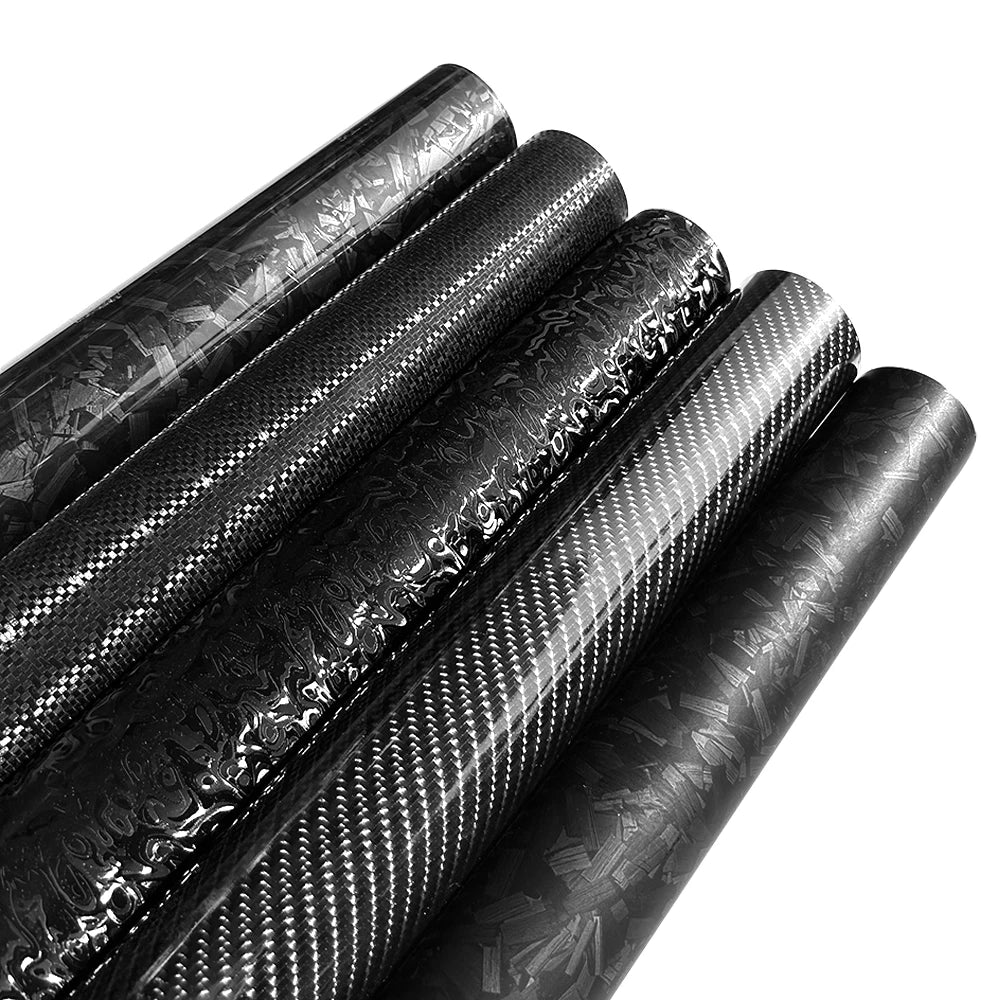 Black Forged Carbon Fiber Vinyl Wrap Cosmic Hex Diamond Ghost Auto Wrapping Film for Car & Motorcycle Interior Exterior Stickers