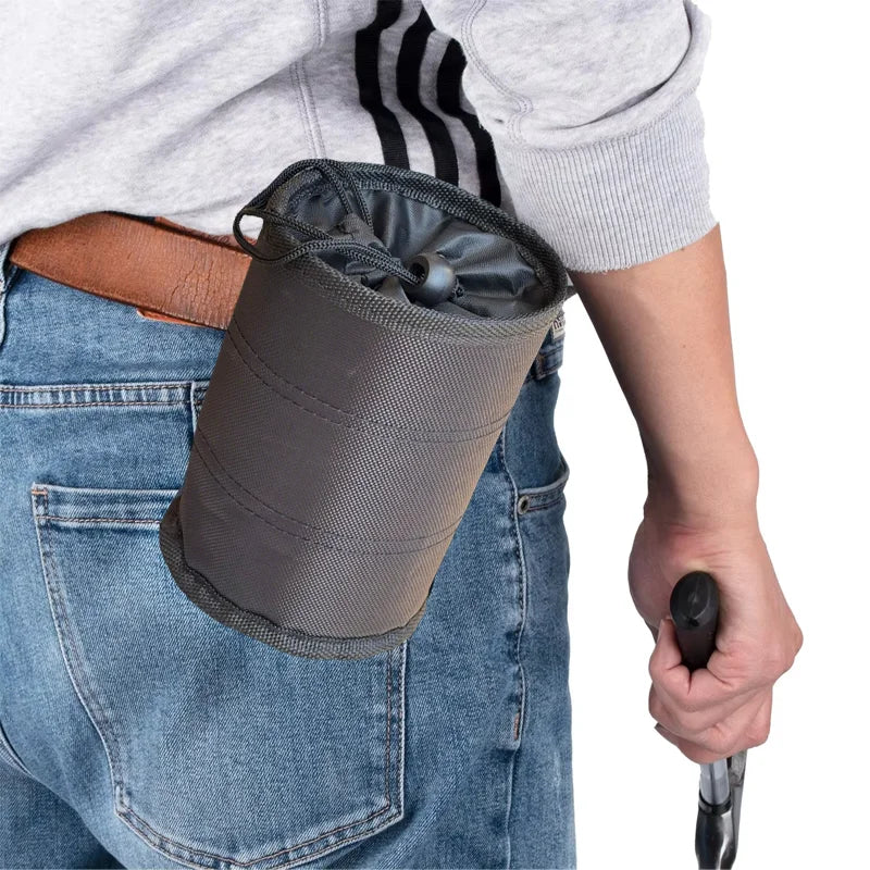 Tool Pouch Nails Screws Bag with Belt Clip Black