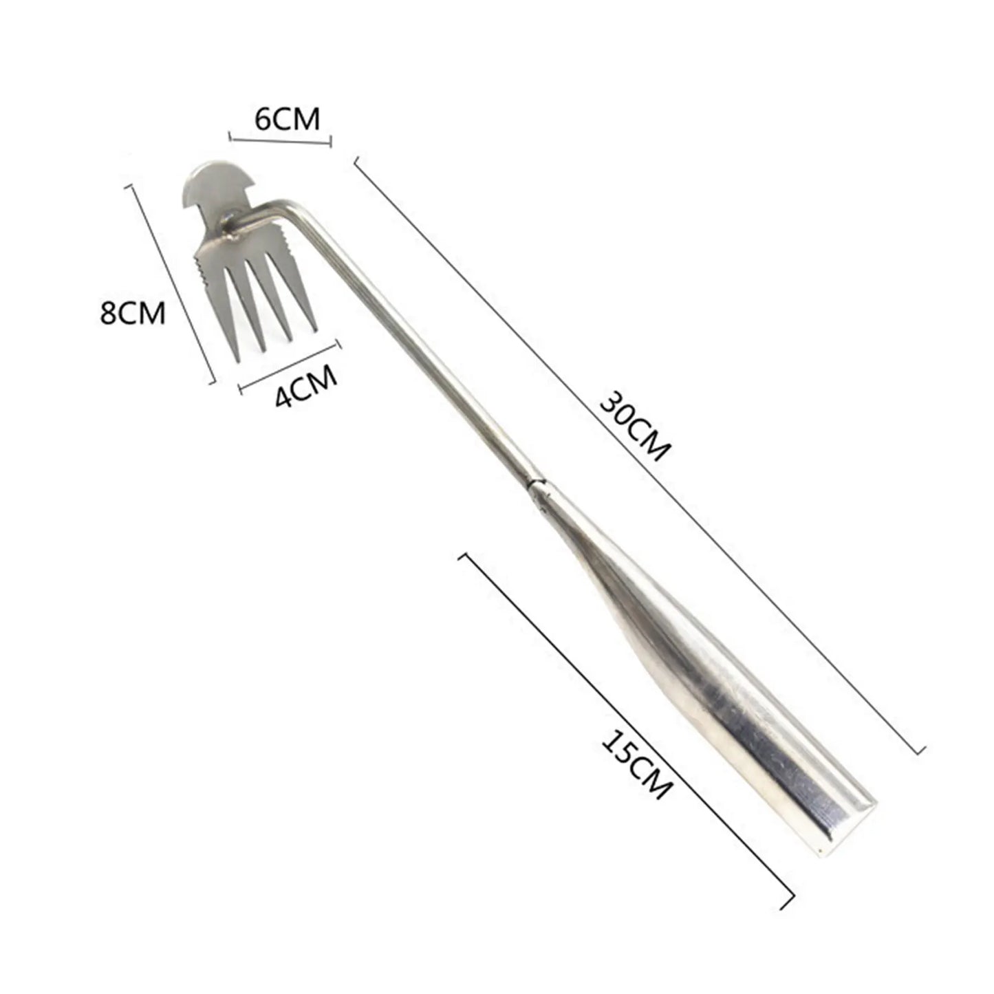 Carbon Steel Garden Hoe & Weeder — Dual-Purpose Hand Weeding Tool
