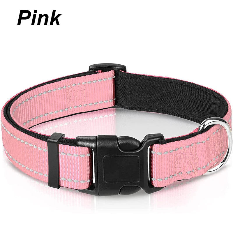 Soft Neoprene Padded Reflective Collar - Large Dogs