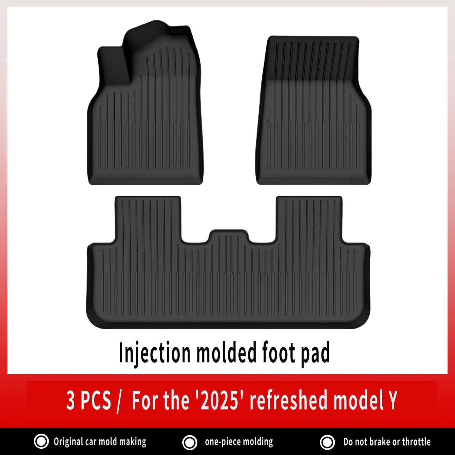 For New Tesla Model Y Launch 2026+ Juniper 2026+ TPE Floor Mats & Cargo Liner, All Weather Trunk Mats Floor Liner Backrest Mats