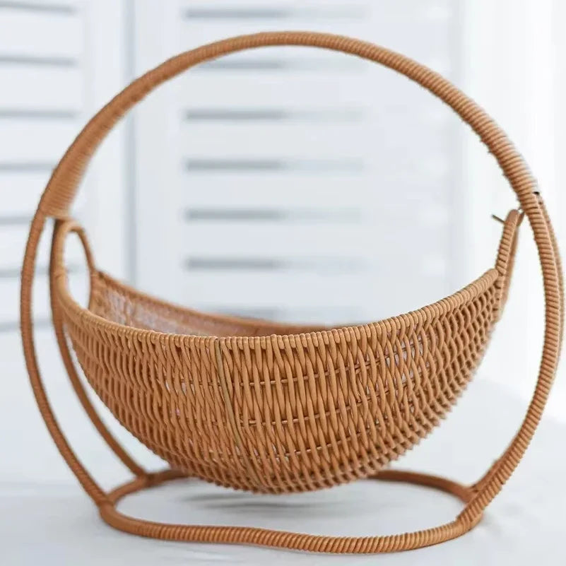 Woven-Look Semi-Enclosed Cat Bed - Basket Style House – photo 5