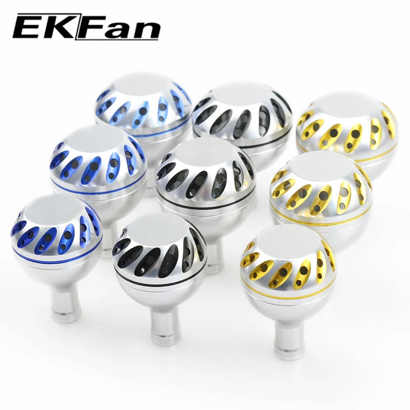 EKfan 30/35/38mm Alloy Metal Fishing Handle Knob For Spinning Baitcast Reel Dawa Shmano 4MM Shaft Fishing Rocker DIY Tool Parts