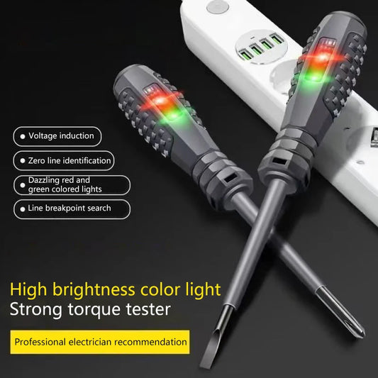 2Pcs Electrician Magnetic Screwdriver Induction Voltage Test Pen Multifunctional Electricians Screwdrivers Hand Tools