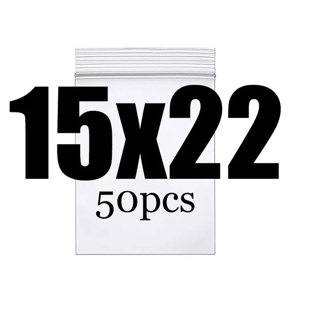 Clear Thick Zip Lock Ziplock Storage Bags Heavy-Duty Transparent Plastic Zip Package Small Jewelry Packing Reclosable Poly Pouch