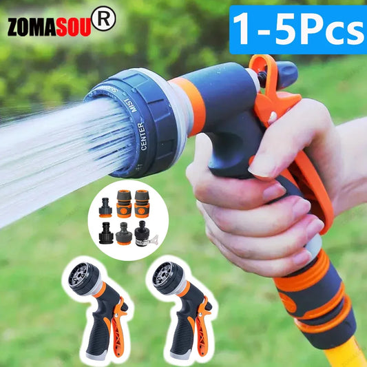 8-Mode High-Pressure Garden Watering Gun — Adjustable Sprayer Nozzle Kit