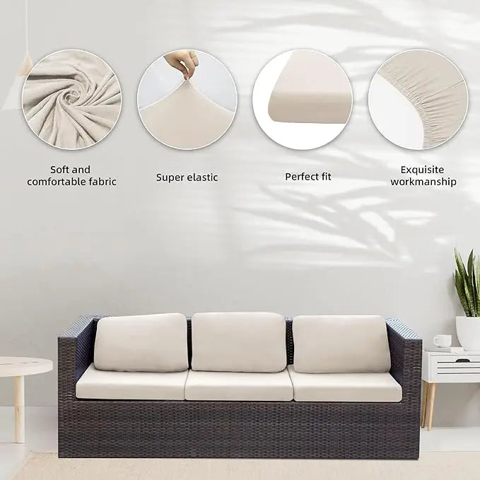 Elastic Sofa Seat Cushion Cover for Furniture Protector Sofa Slipcover Pets Kids Washable Sofa Cushion Case Removable Livingroom