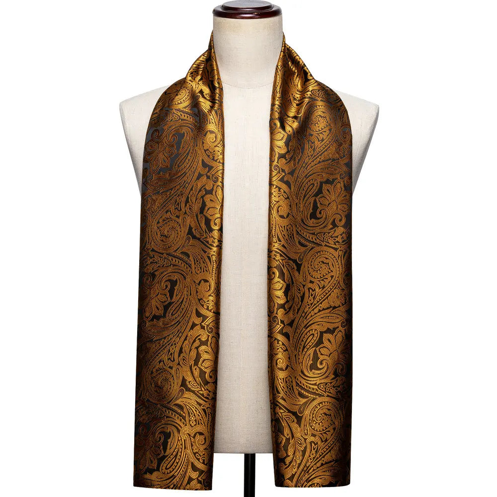 Men's Purple Paisley Long Scarf - 160cm Winter Wrap - photo 7