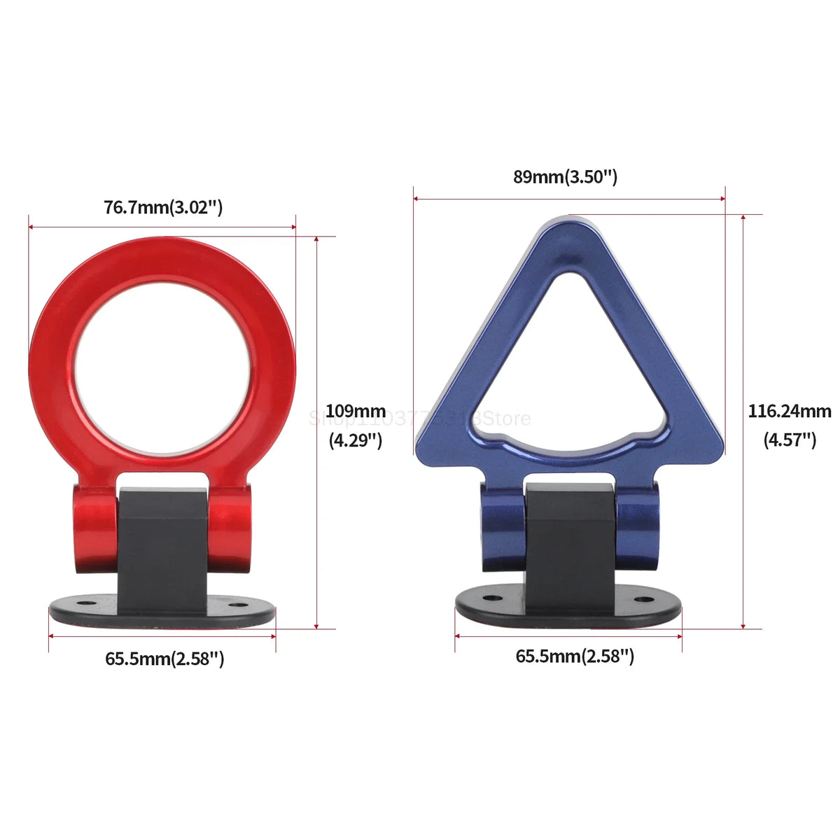 2 Car Style Trailer Hooks Designs，Decorative Car Sticker,Front Rear Trailer,Racing Ring Simulation,Vehicle Trailer Hook