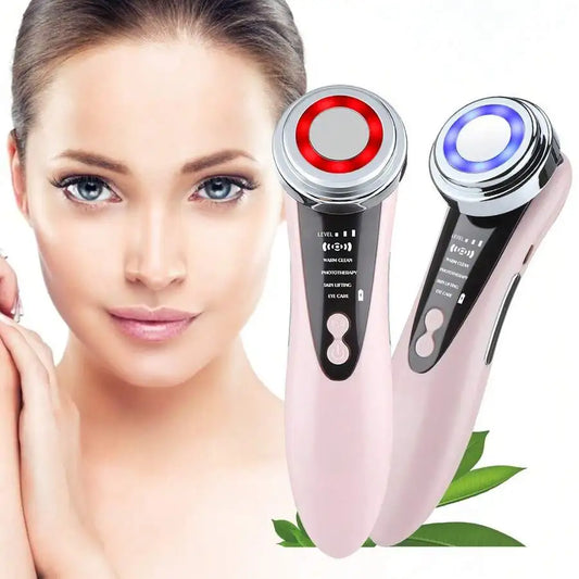 5 In 1 Multifunctional Facial Skin Care Massager Electric Facial Massage Device Color Light Import Instrument Clean Face Skin Re
