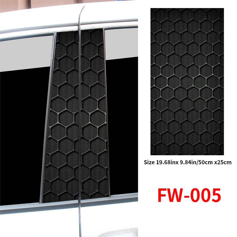 Honeycomb Car Stickers Auto B Pillar Waterproof Funny Decoration Cover Scratches Sunscreen Car Doors Pillar Vinyl Decals