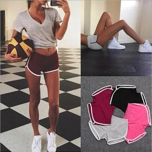 Women's High-Waist Fitness Sports Shorts – Yoga Running Cycling Hot Pants | S–XXXL (12 Colors)