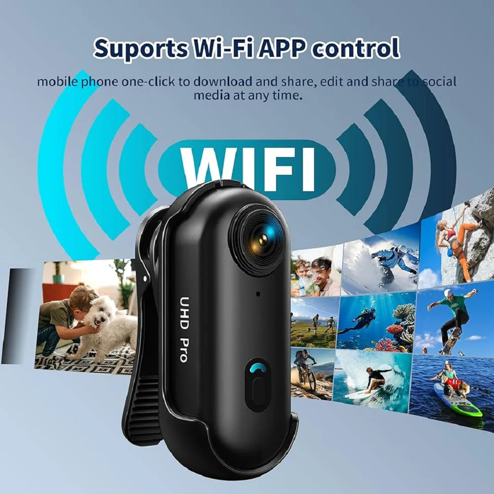 POV 4K Magnetic Body Cam — Wireless Vlogging Action Camera