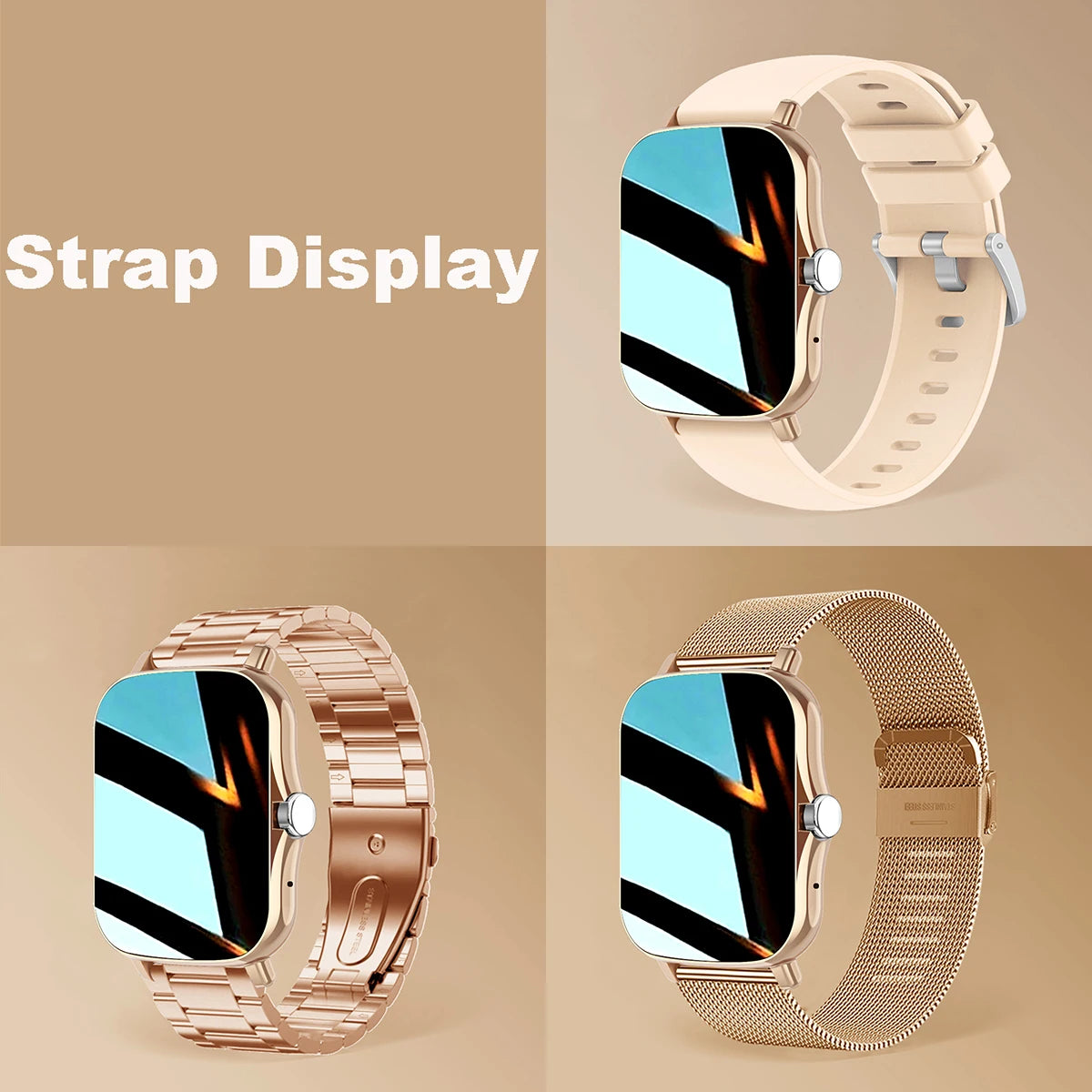 NEW 2026 Fashion SmartWatch Android Phone 2.01" Color Screen Full Touch Custom Dial Watch Women Bluetooth Call Smart Watch Men