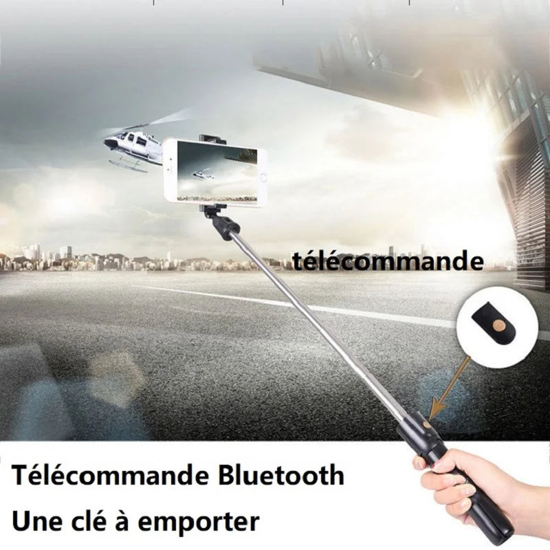 Portable Selfie Stick Tripod Mini Selfie Stick Bluetooth Remote Control Foldable Tripods For iPhone Xiaomi Huawei Shooting Live