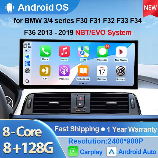 Android CarPlay Stereo for BMW 3/4 Series F30 F31 F32 F33 F34 F36 (2013–2019) — Android Auto, GPS, DSP, 4G