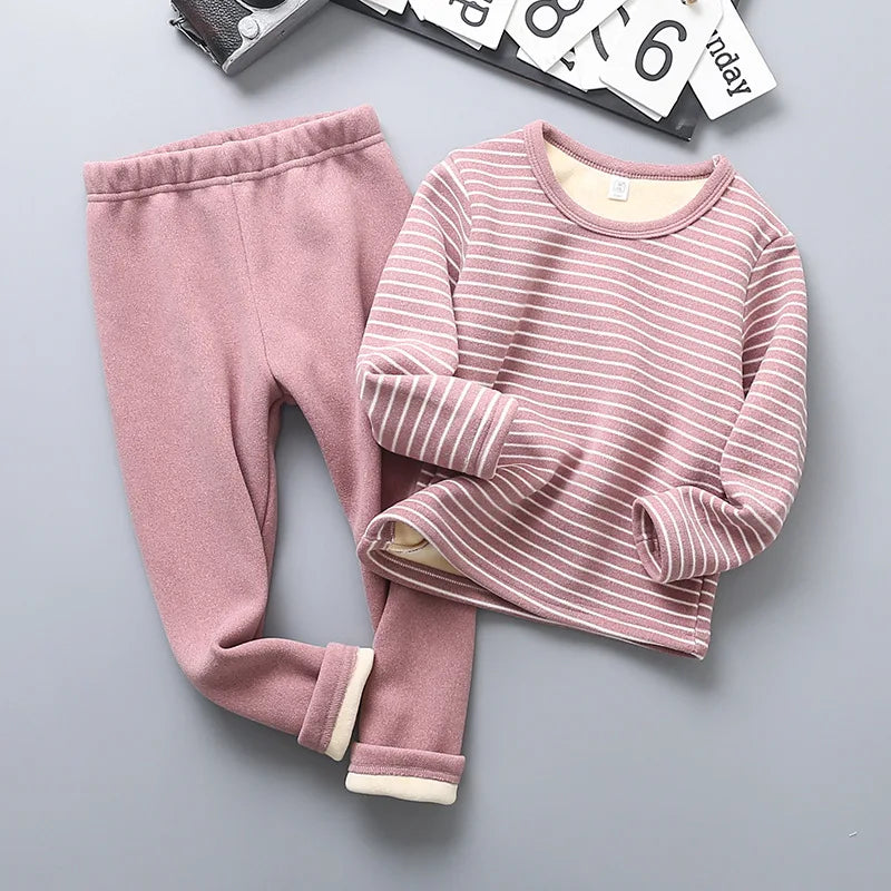 Kids Fleece-Lined Thermal Set - Warm Two-Piece Winter Pajamas - photo 8