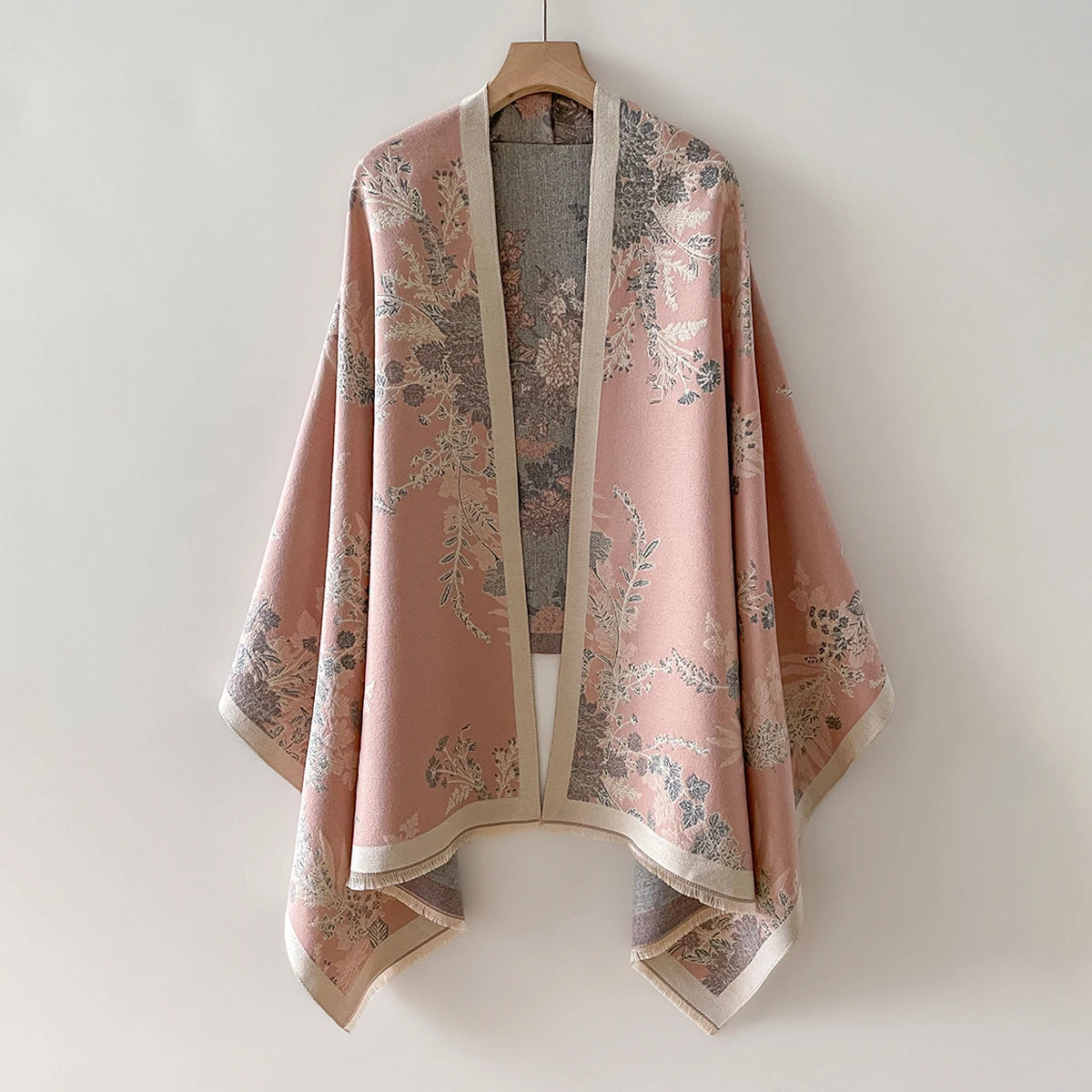 Women's Floral Print Blanket Wrap - Cashmere-Touch Travel Shawl - photo 4