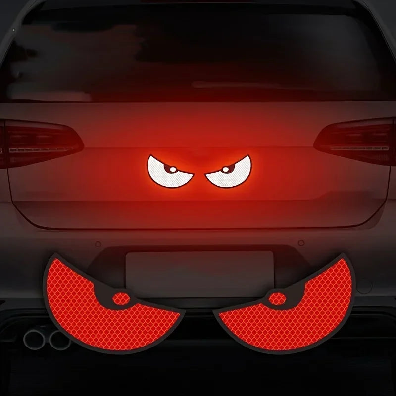 Auto Reflective Stickers Car Stickers Safety Warning Tape Devil Eye Stickers Night Driving Safety Decals Car Sticker Accessories