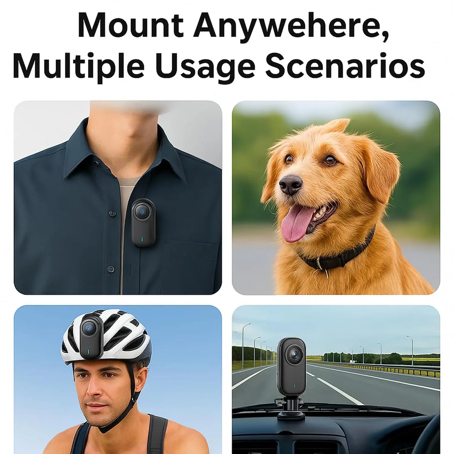 4K Waterproof Magnetic Bike Camera with WiFi Connectivity