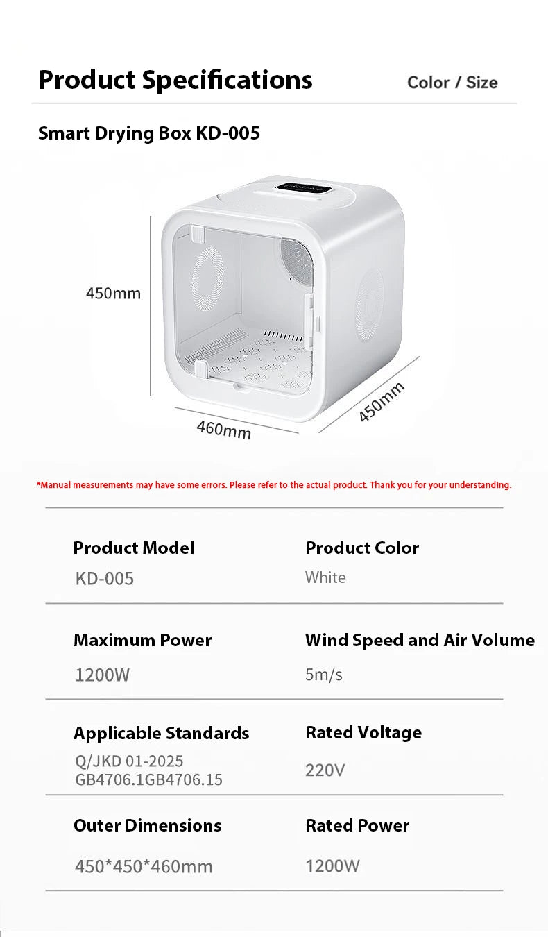 Ultra Quiet Pet Dryer Box – Portable Low-Noise Cat & Dog Grooming Hair Dryer Machine | Large Capacity | US/EU/UK/AU Plug