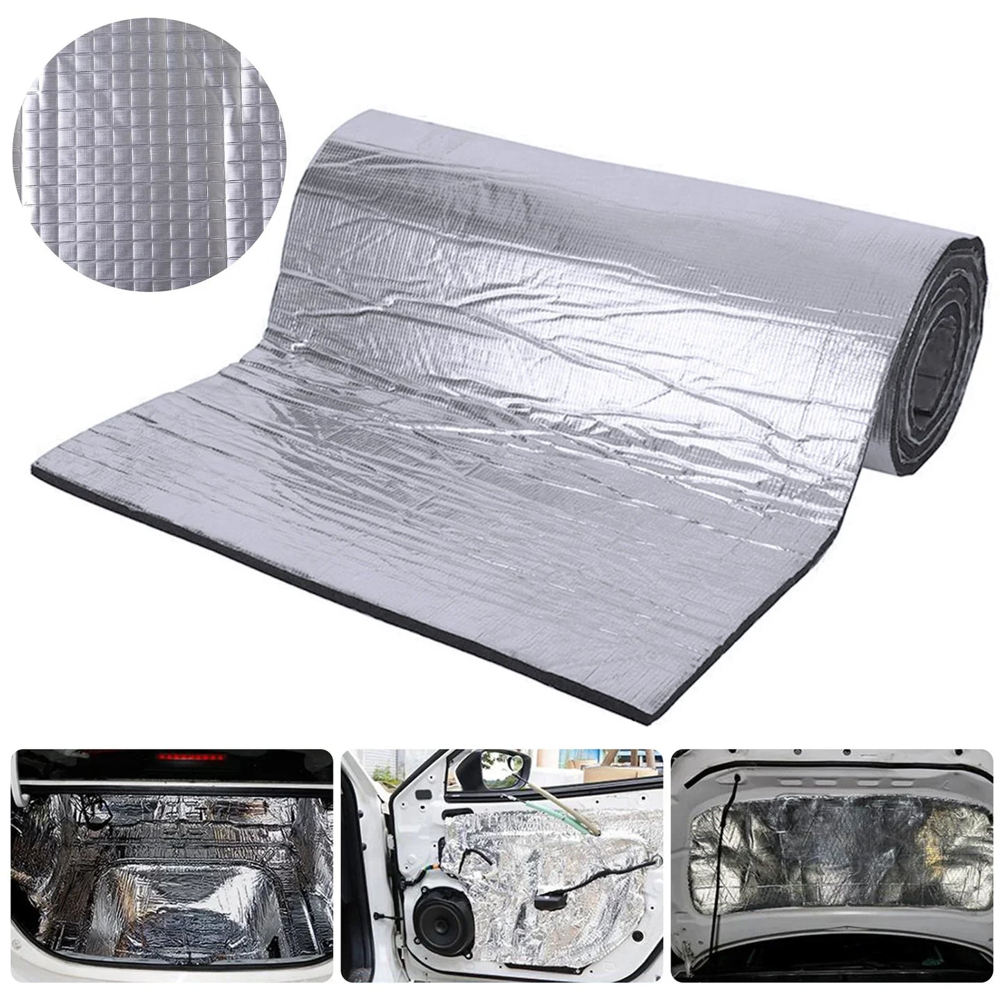 Fireproof Heat and Sound Insulation Mat 200x50cm Acoustic Thermal Mat Soundproof Wall Panels Noise Insulation for Car Deadening