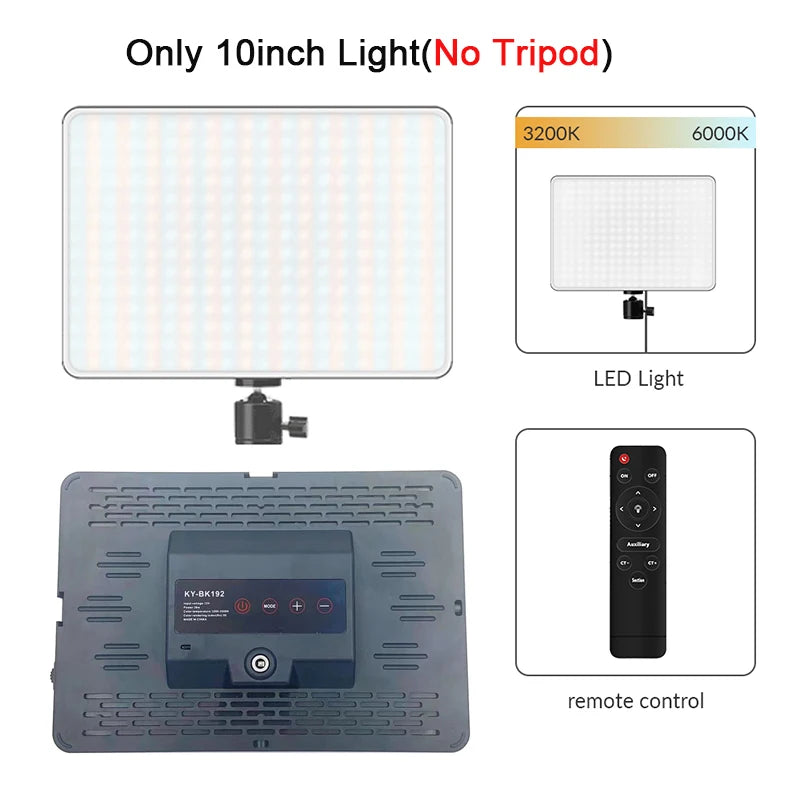 14inch 10inch LED Video Light Panel EU Plug 3200K-6000K Photography Lighting Remote Control For Live Streaming Photo Studio Lamp