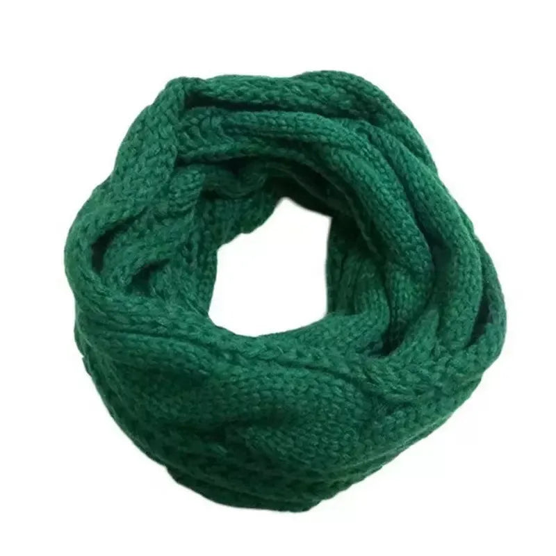 Women's Color Block Knit Loop Scarf - Circle Infinity Winter Scarf - photo 11