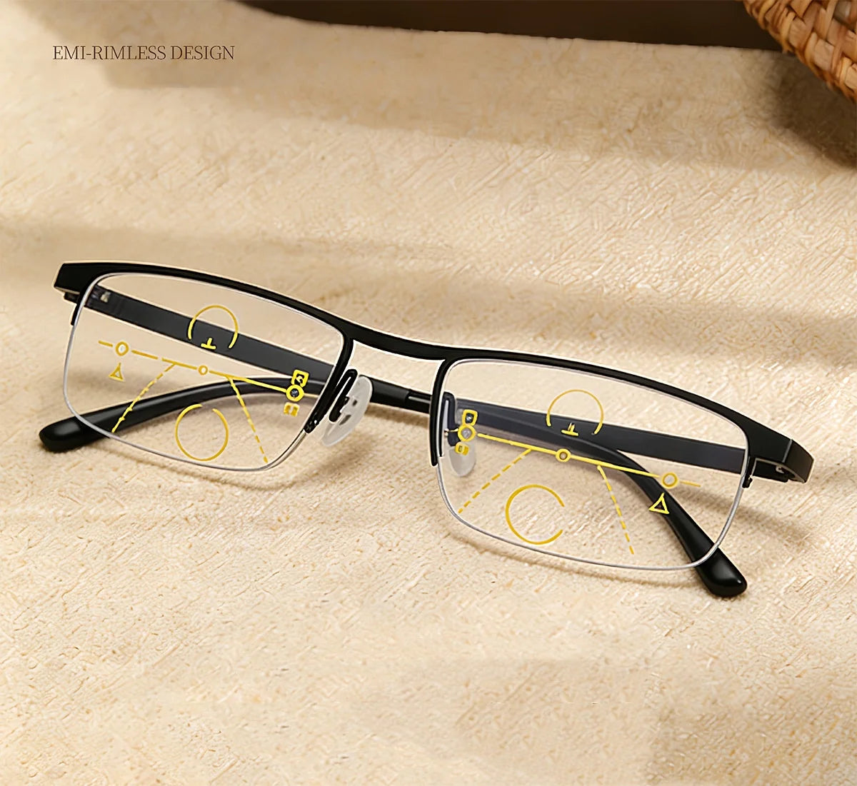 Multifocal Reading Glasses — Progressive Near and Far Lenses with Blue Light Filter