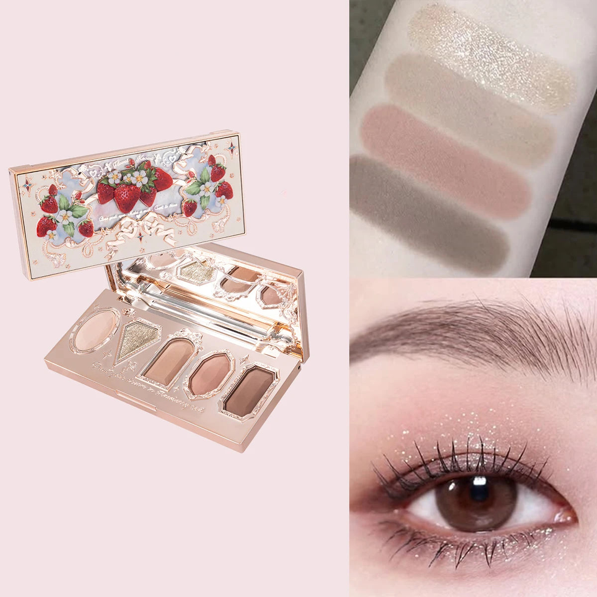 Flower Knows 2026 Bunny Garden Makeup Palette – Cute Rabbit Eyeshadow, Blush & Highlight All-in-One