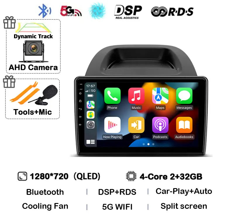 Android 16 Car Radio For Ford EcoSport Eco Sport 2017 2018 - 2023 Carplay Auto GPS Navigation 2 Din Player WIFI+4G Stereo Video