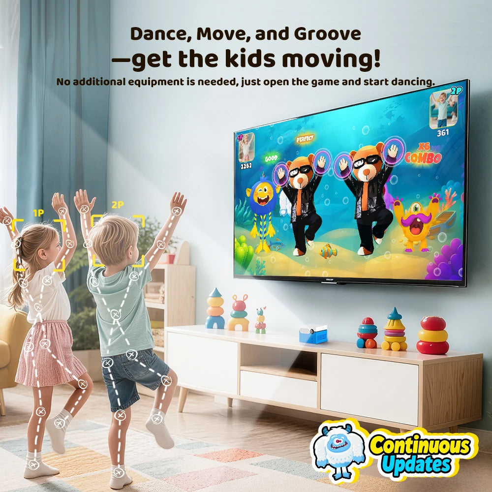 KINHANK MotionX Video Game Console for Kids & Families Ongoing Updates Kids Toy Active Play System Indoor Physical Activity