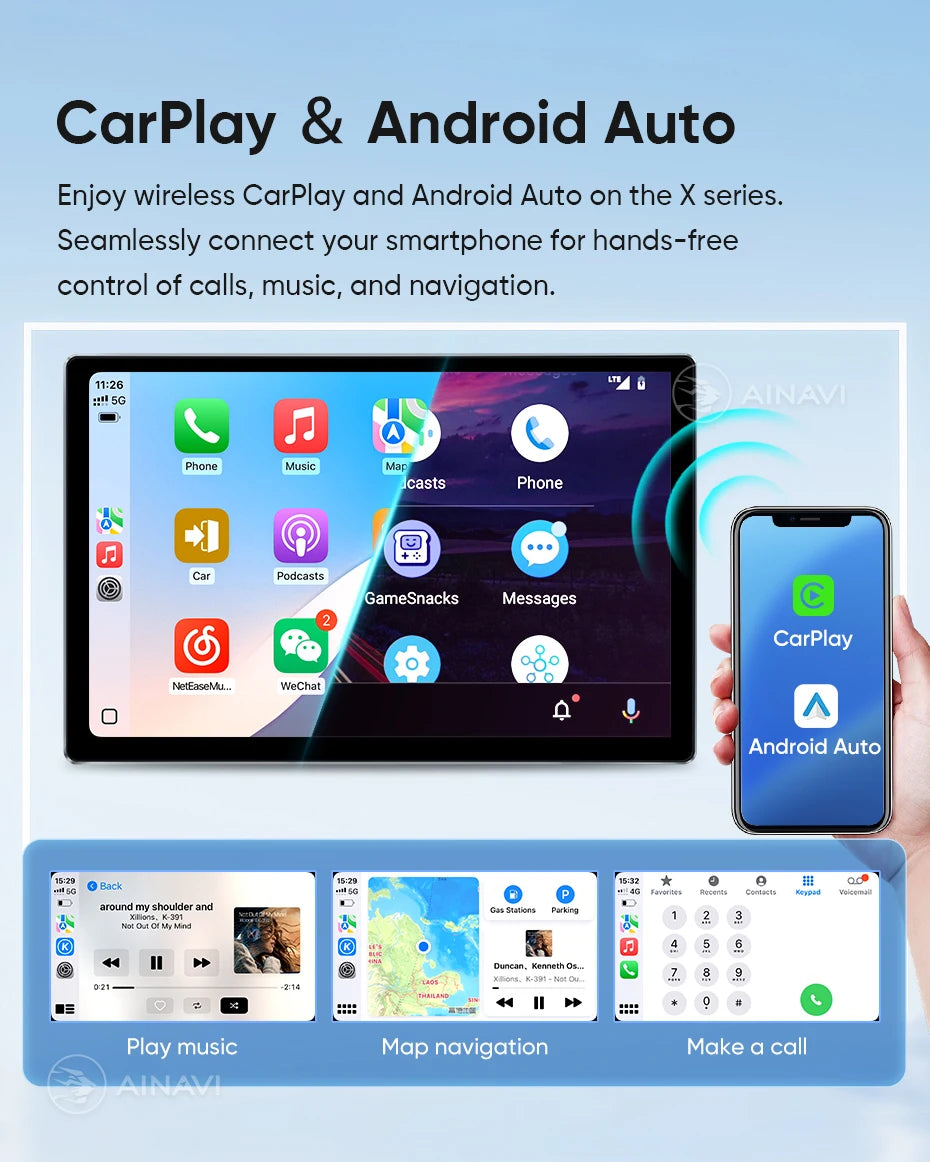 Ainavi 13.1 Inch For Chevrolet Silverado 2014 2015 2016 2017 2018 Car Radio Carplay Android Auto Multimedia Player 4G 2Din HDMI