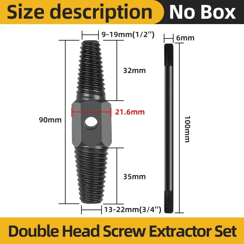 5/6Pcs Screw Extractor Metal Drill Bit Set Damaged Screws Remover Extractor Woodworking Tools Broken Bolt Water Pipe Extractor