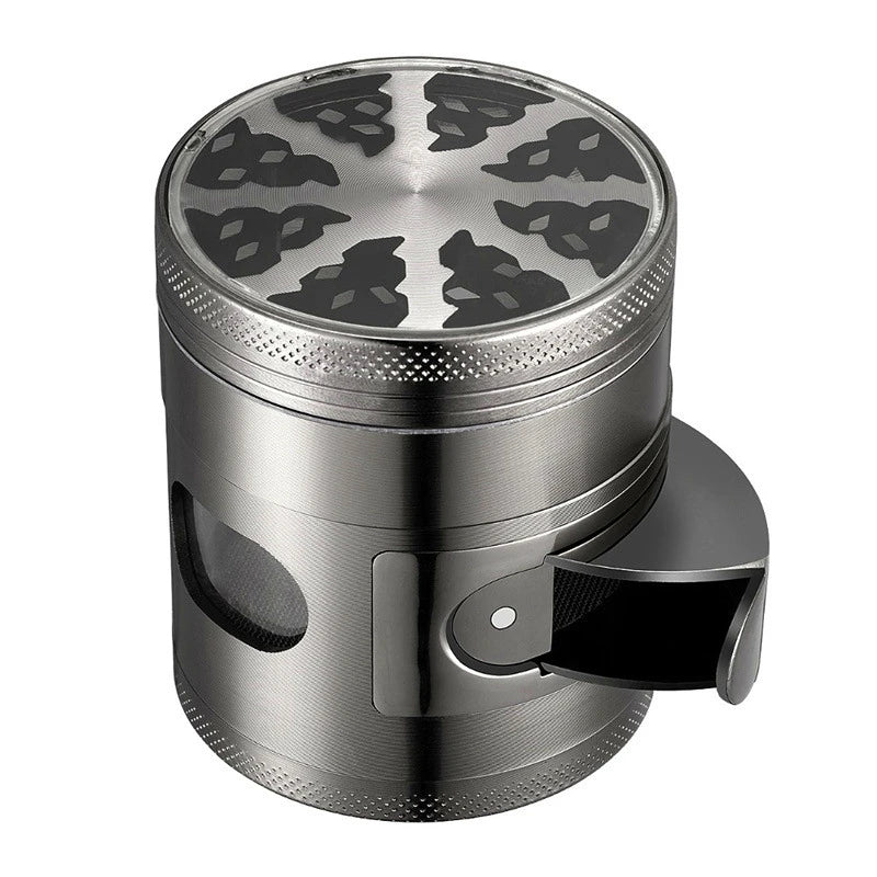 Metal Grinder Zinc Alloy Machine 60mm 4 Parts Clear Glass Window Easy Dump Crushed Herb Grinder
