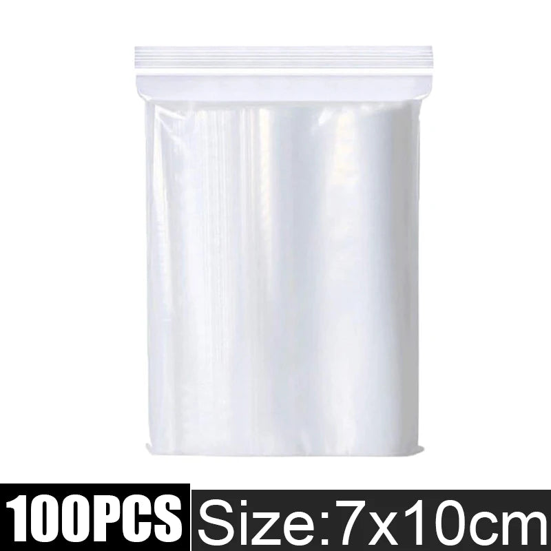 Thicken Clear Zipper Sealed Bags – Heavy-Duty Reclosable Plastic Storage Pouches for Jewelry, Food & Small Parts | Wholesale
