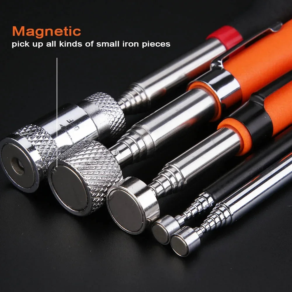 Telescopic Adjustable Magnetic Pick-Up Tools Magnetic Telescopic Magnet Grip Long Pen Telescopic Magnet Stick with LED Light
