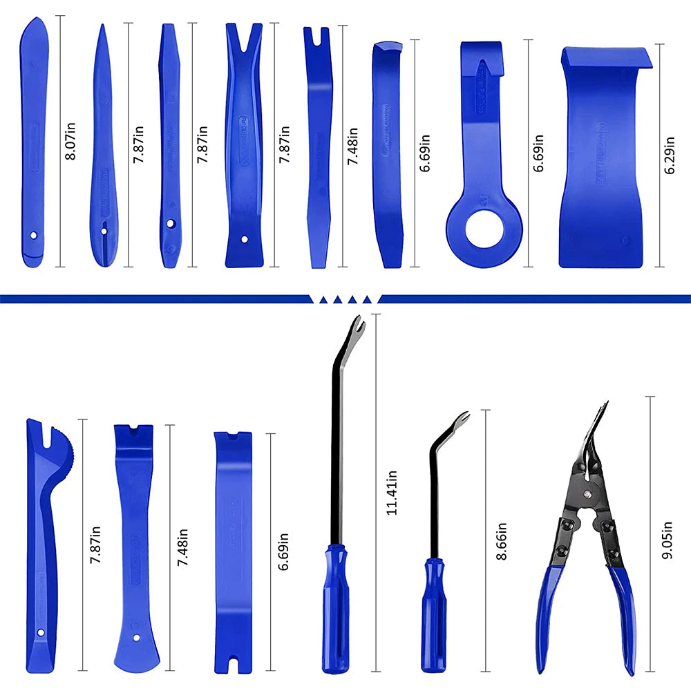 Car Trim Removal Tool 41/11/5Pcs Trim Puller Tool Kit Pry Tools Set for Trim Clip Pliers Fastener Plastic Rivets Removal Kit