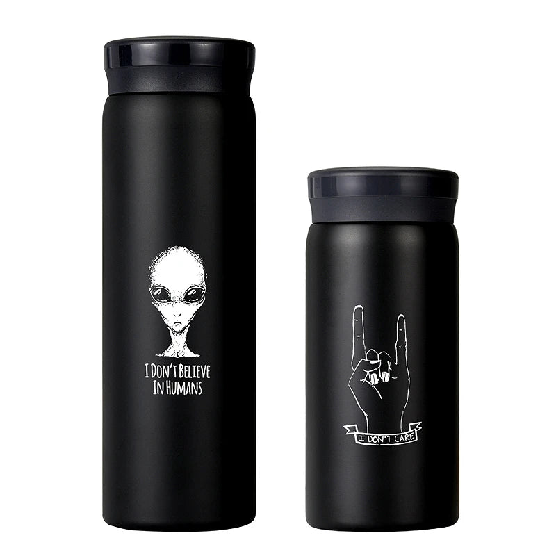 200/300ML 316 Stainless Steel Pocket Mini Thermos Custom LOGO Black Hot Water Bottle Vacuum Flask For Ice Coffee Travel Cup