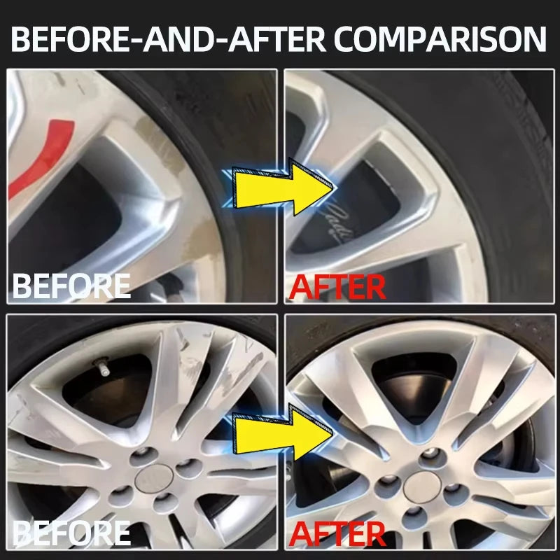 Car Wheel Rim Scratch Refurbishment Paste, Tire Rim Scratch Paint Repair Paste - Black And White Silver Aluminum Alloy Rim/988v*