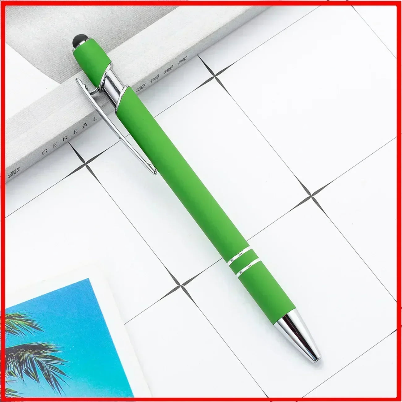 20-200 Pcs Custom Logo Metal Ballpoint Pen Text Engraving Touch Screen Advertising Pen Office School Private Customization Gift